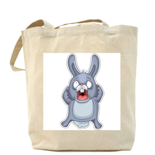 Сумка шоппер с принтом Кролик