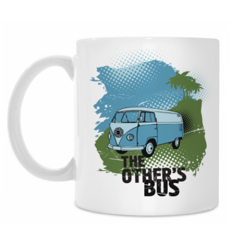 Кружка с принтом Автобус