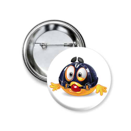 Значок 37мм с принтом Смайл