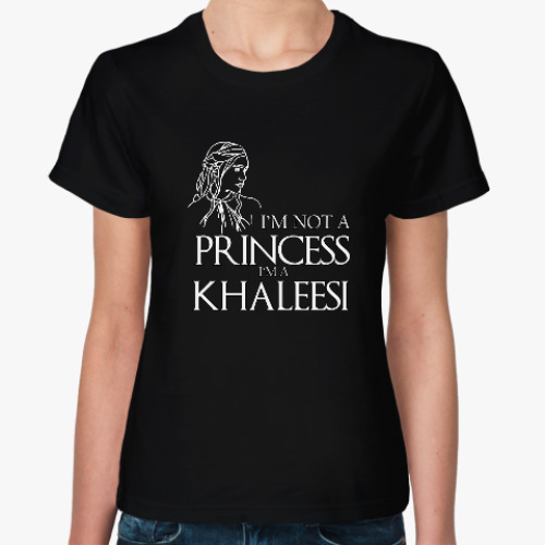 Женская футболка с принтом Game of thrones. KHALEESI