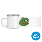 Кружка металлическая белая (круговая запечатка)