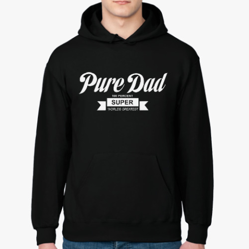 Толстовка худи с принтом Супер Папа!