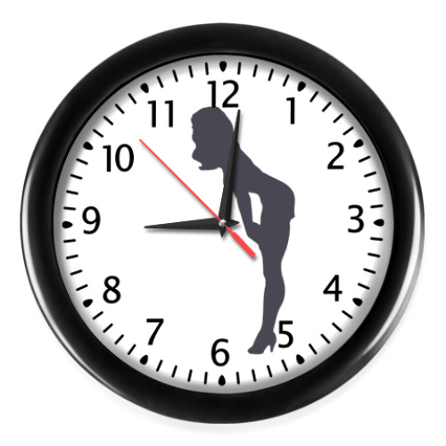 Настенные часы с принтом Девушка