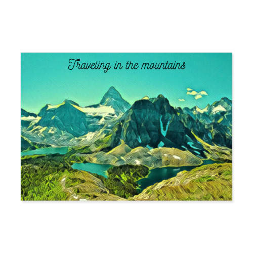 Виниловые наклейки с принтом Горы