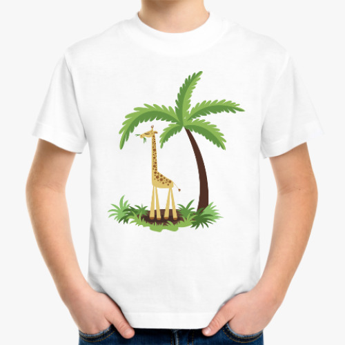 Детская футболка с принтом Жирафик