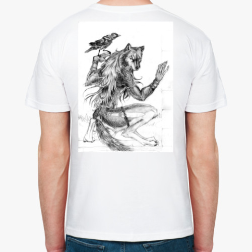 Футболка с принтом Волк Оборотень