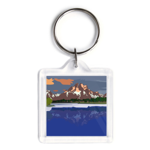 Брелок с принтом Пейзаж горы