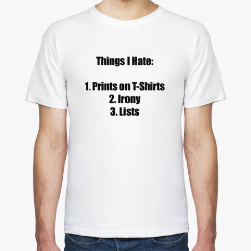 Футболка с принтом Things I Hate