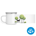 Кружка металлическая белая (круговая запечатка)