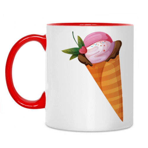 Кружка с принтом Мороженное в рожке