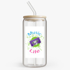 Банка с бамбуковой крышкой