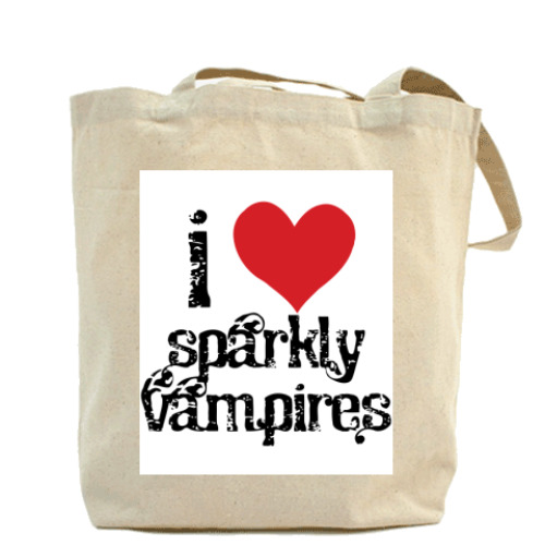 Сумка шоппер с принтом Sparkly vampires