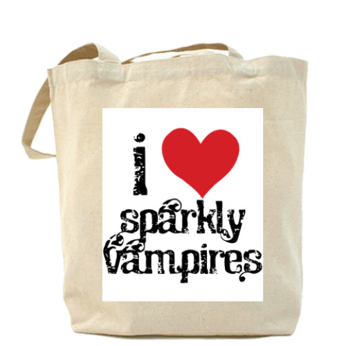 Сумка шоппер с принтом Sparkly vampires