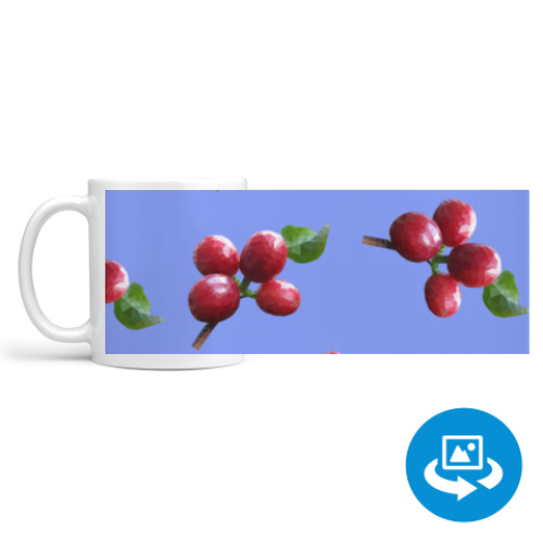 Кружка (круговая запечатка) с принтом Арабика узор