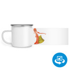 Кружка металлическая белая (круговая запечатка)