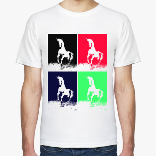 Футболка с принтом  'Лошадь'