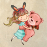 Девочка и медвежонок