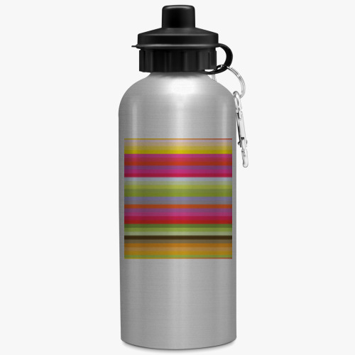 Бутылка с карабином (500 мл) с принтом Флюид