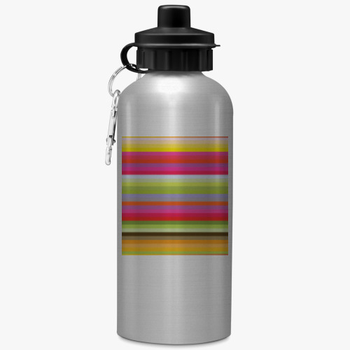 Бутылка с карабином (500 мл) с принтом Флюид