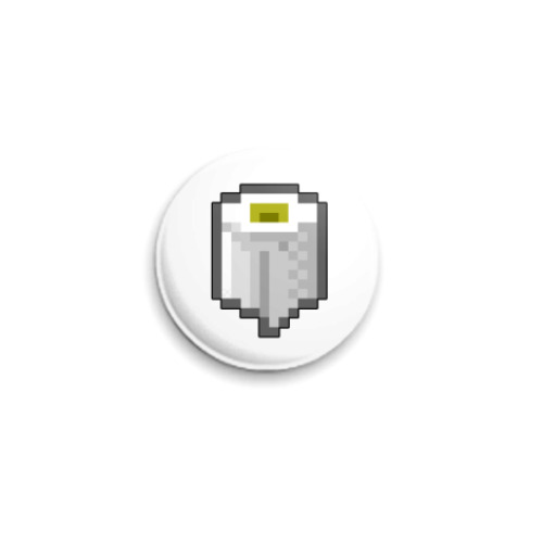 Значок 25мм с принтом Бумага. ICQ-статус.