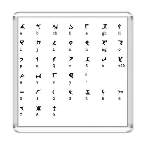 Магнит с принтом   'Алфавит'