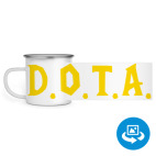 Кружка металлическая белая (круговая запечатка)