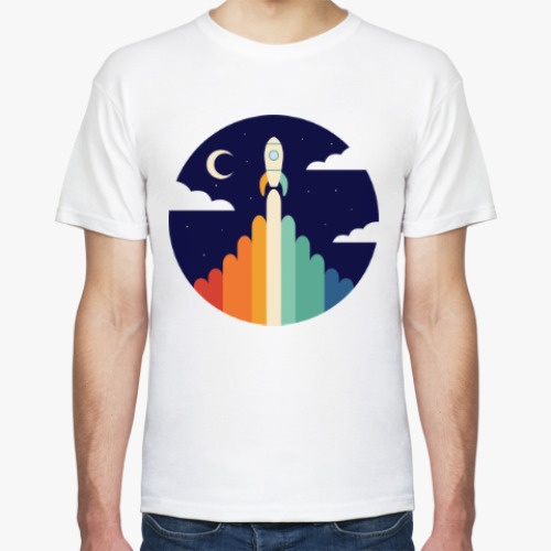 Футболка с принтом Ракета