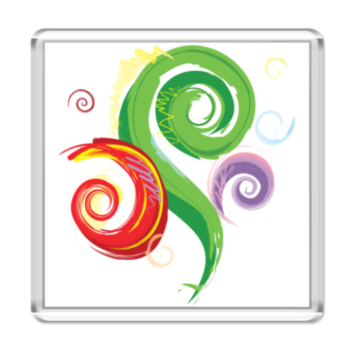 Магнит с принтом Легкая абстракция