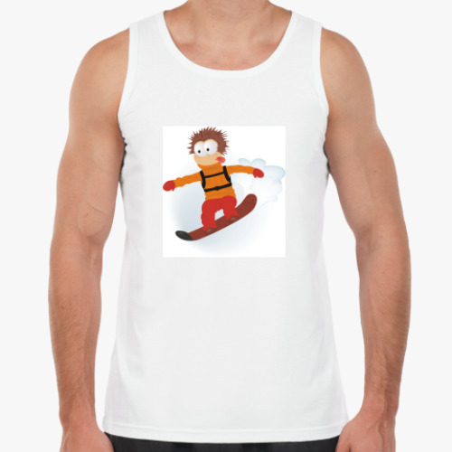 Майка с принтом Сноубордист