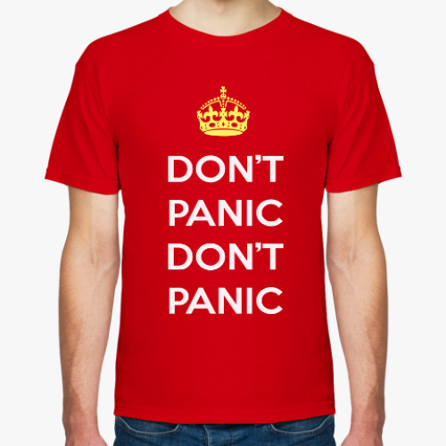 Футболка с принтом Don't Panic Don't Panic