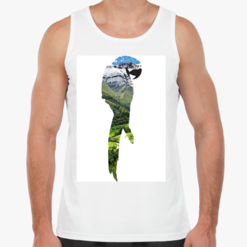 Майка с принтом Попугай