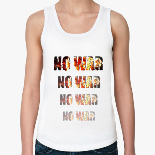 Женская майка с принтом NO WAR