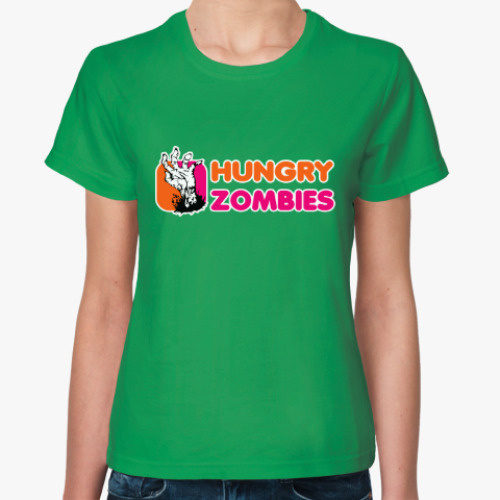 Женская футболка с принтом Зомби