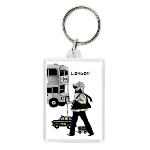 Брелок с принтом  'Лондон'