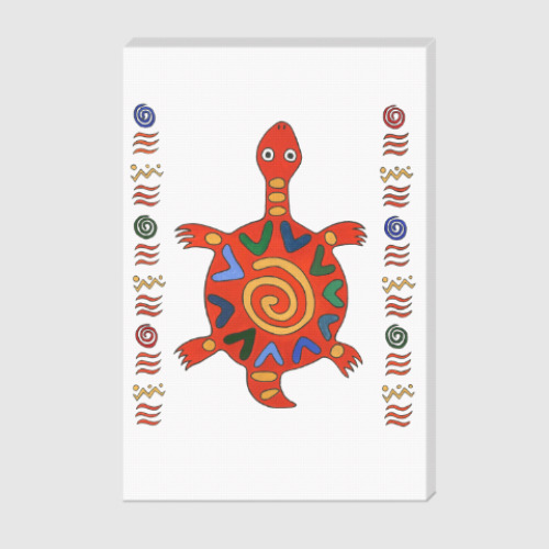 Холст с принтом черепашка из Африки