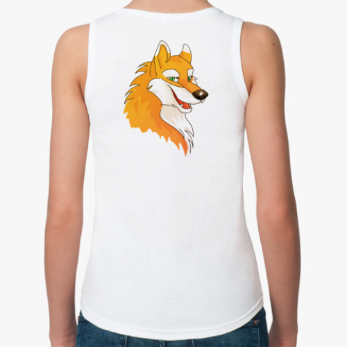 Женская майка с принтом Лиса