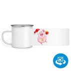 Кружка металлическая белая (круговая запечатка)