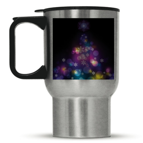 Кружка-термос с принтом Новый год