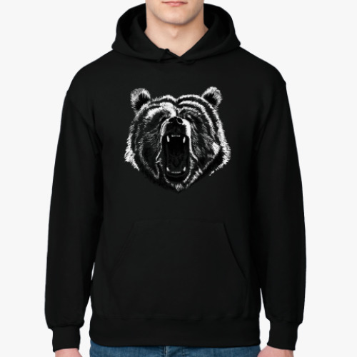 Толстовка худи с принтом Медведь