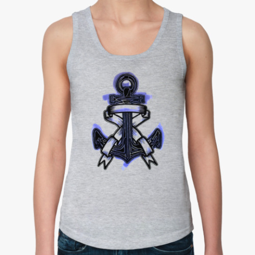 Женская майка с принтом Якорь