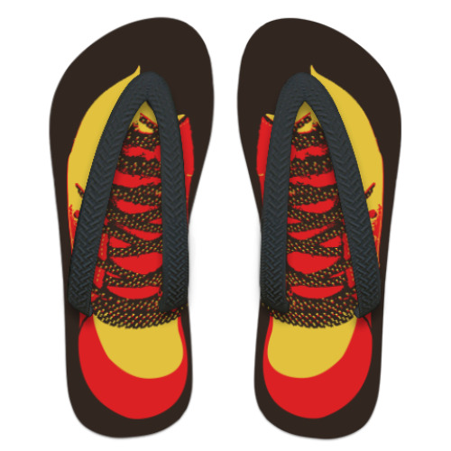 Шлепанцы (сланцы) с принтом "a-la La Sportiva"