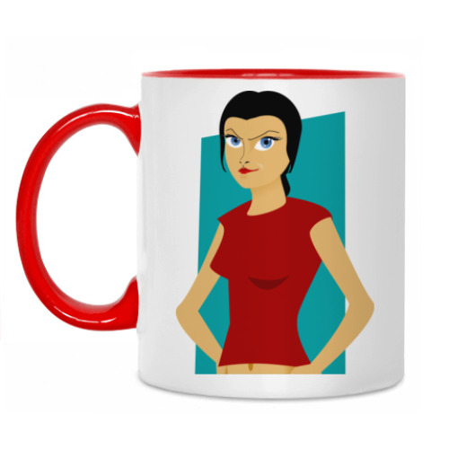 Кружка с принтом Девушка