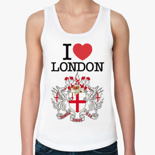 Женская майка с принтом I LOVE LONDON!