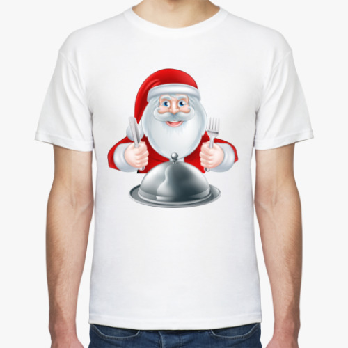 Футболка с принтом Food Santa