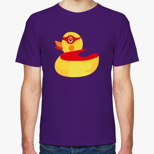 Футболка с принтом Уточка  супергерой