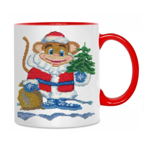 Кружка с принтом Новый год 2016