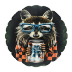 Подушка "круг", 35x35 см Хипстер енот