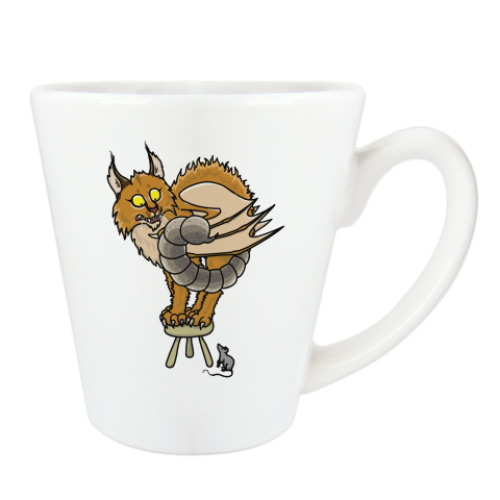 Чашка Латте с принтом Мантикора и мышь