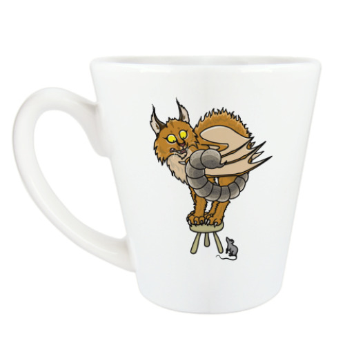 Чашка Латте с принтом Мантикора и мышь