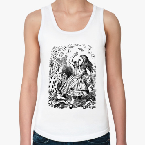 Женская майка с принтом  Алиса в стране ...